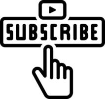 line icon for subscribe vector