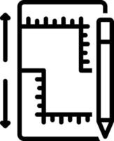 line icon for measurements vector