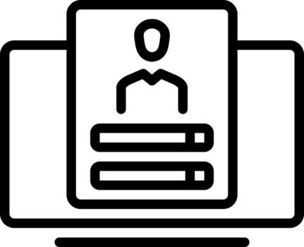 line icon for authentication vector