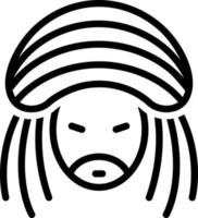 icono de línea para reggae vector