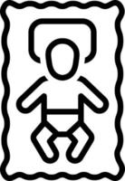 line icon for infant vector