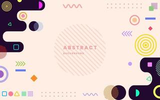 Colorful abstract geometric shapes design element background. colorful neo geometric poster. illustration vector 10 eps.