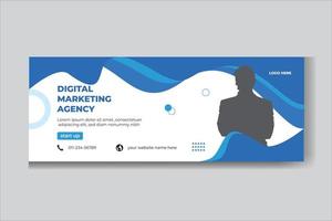 Digital Business marketing social media and web banner cover template vector