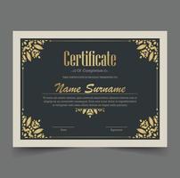 Achievement certificate best award diploma vector