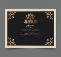 Achievement certificate best award diploma vector