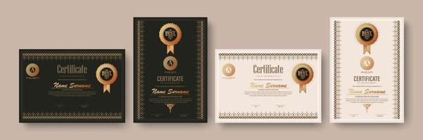 certificado de logro mejor premio diploma conjunto