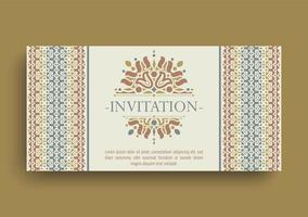 Invitation card vector design vintage style