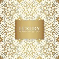 Luxury white ornament pattern design background vector