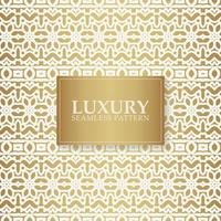 Luxury white ornament pattern design background vector