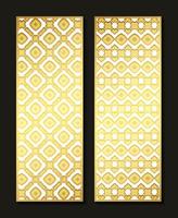 elegant gold abstract pattern vertical card vector