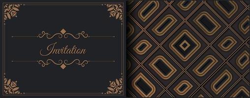 luxury invitation background style ornamental pattern vector