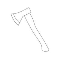 Hatchet Outline Icon Illustration on White Background vector