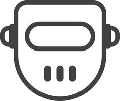 welding mask illustration in minimal style vector