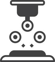robot arm illustration in minimal style vector