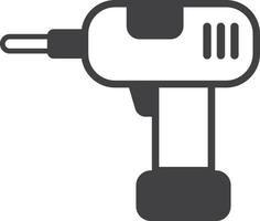 electric drill illustration in minimal style vector