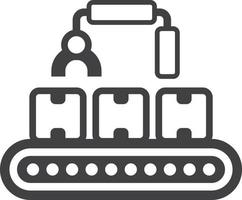 conveyor machinery illustration in minimal style vector