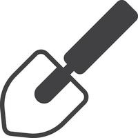 shovel illustration in minimal style vector