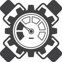 gauges for machines illustration in minimal style vector