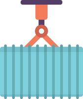 Crane for lifting containers illustration in minimal style vector