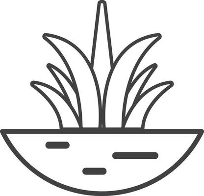 grass and ground illustration in minimal style