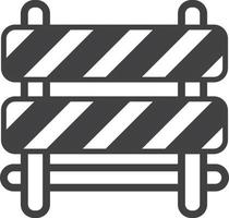 under construction sign illustration in minimal style vector