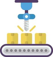 conveyor machinery illustration in minimal style vector