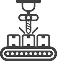 conveyor machinery illustration in minimal style vector