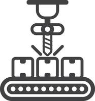 conveyor machinery illustration in minimal style vector