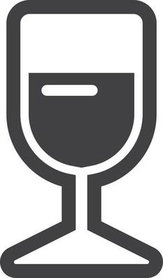 wine glass illustration in minimal style