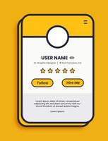 Freelance user profile illustration in old school nostalgic design style. User interface element. vector