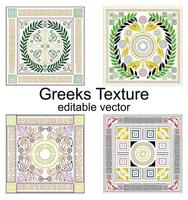 Ancient Greeks pattern texture ornament traditional design editable vector