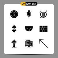 9 Solid Glyph concept for Websites Mobile and Apps crypto currency coin electronic shift irish Editable Vector Design Elements