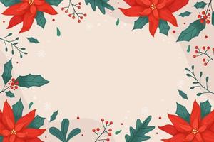 Poinsettia Flowers Background vector