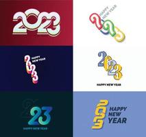 Big Set of 2023 Happy New Year logo text design 2023 number design template vector