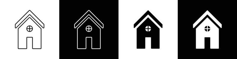 Flat House Icon Minimal Vector Design Set