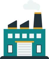 factory and smoke illustration in minimal style vector