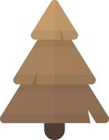 Christmas tree and snow illustration in minimal style vector
