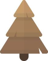 Christmas tree and snow illustration in minimal style vector