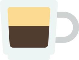 hot coffee mug illustration in minimal style vector