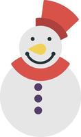 snowman illustration in minimal style vector