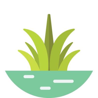 grass and ground illustration in minimal style