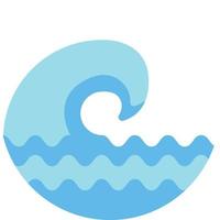 sea waves illustration in minimal style vector