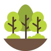 trees and ground illustration in minimal style vector