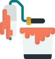 paint bucket illustration in minimal style vector