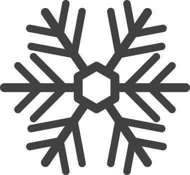 snowflake illustration in minimal style vector