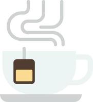 hot tea mug illustration in minimal style vector