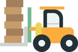 forklift illustration in minimal style vector