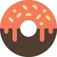 donut illustration in minimal style vector