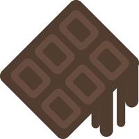 chocolate bar illustration in minimal style vector