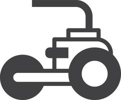 road roller illustration in minimal style vector